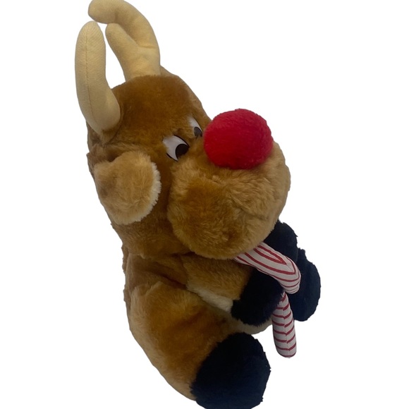 Vtg House of Lloyd Plush Reindeer w/ Candy Cane Christmas Toy Stuffed Animal 12” - Picture 3 of 11